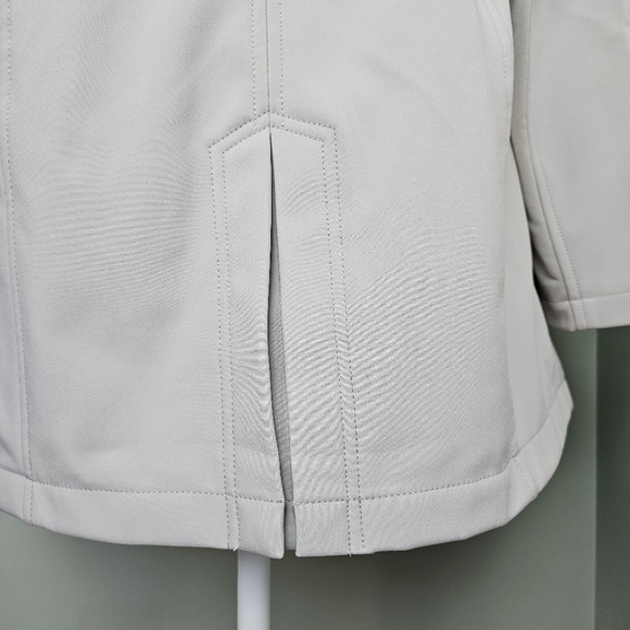 Sebby Soft Shell Double Breast Water Resistant Hooded Trench Coat Jacket MED - Picture 6 of 13